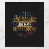 Engineer Engineering Like Math Weinetikett (Einzelnes Label)