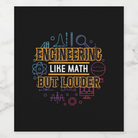 Engineer Engineering Like Math Weinetikett (Einzelnes Label)