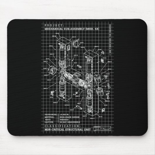 Engineer Engineering Monogram Initial Catal Letter Mousepad (Vorne)