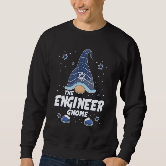 Engineer Gnome Hanukkah Family Matching for men w Sweatshirt (Vorderseite)