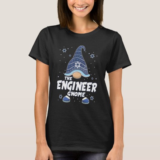Engineer Gnome  Hanukkah Family Matching for men w T-Shirt (Vorderseite)