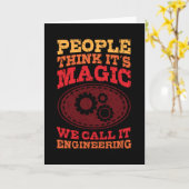 Engineer Magic Engineering Sprichwort Abschluss Karte (Gelbe Blume)