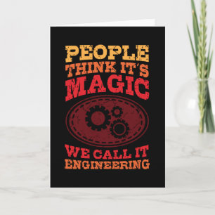 Engineer Magic Engineering Sprichwort Abschluss Karte