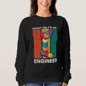 Engineer Master Builder Gebäude Bricks Blocks Con Sweatshirt (Vorderseite)