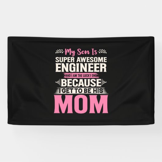 Engineer My Son Is A Super Awesome Engineer Banner (Horizontal)