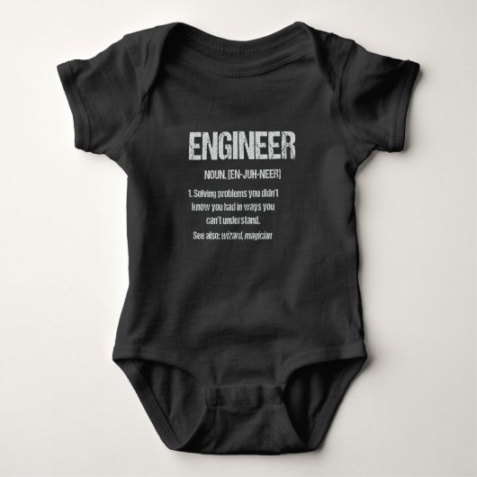ENGINEER NOUN Funny Engineering Quotes Abschluss Baby Strampler (Vorderseite)