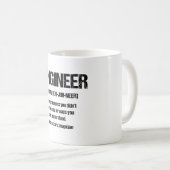 ENGINEER NOUN Funny Engineering Quotes Abschluss Kaffeetasse (VorderseiteRechts)