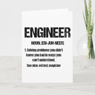 ENGINEER NOUN Funny Engineering Quotes Abschluss Karte