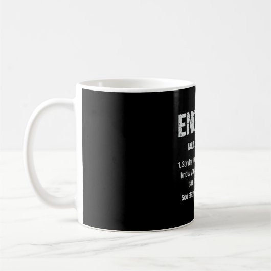 ENGINEER NOUN Funny Engineering Quotes Graduation Kaffeetasse (Links)