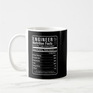 Engineer Nutritional Facts Electrical,Civil,Chemi Kaffeetasse