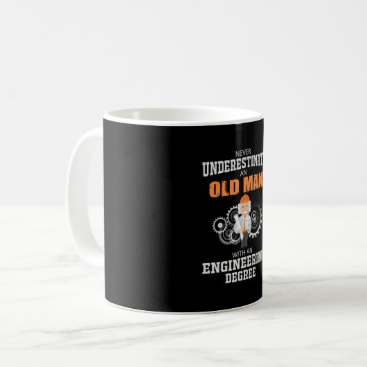 Engineer Old Man With An Engineering Degree Kaffeetasse (Vorderseite Links)