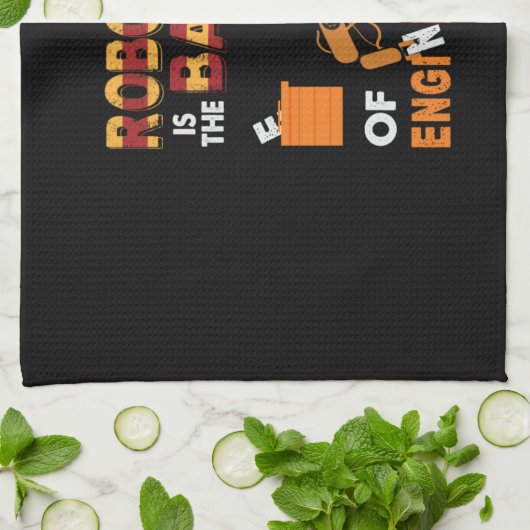 Engineer Robotics Of Engineering Geschirrtuch (Gefaltet)