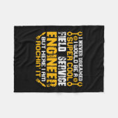 Engineer Super Cool Field Service Engineer Fleecedecke (Vorderseite (Horizontal))