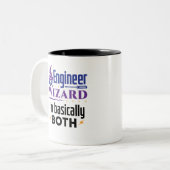 Engineer Wizard I's im Grunde beide Zweifarbige Tasse (Vorderseite Links)
