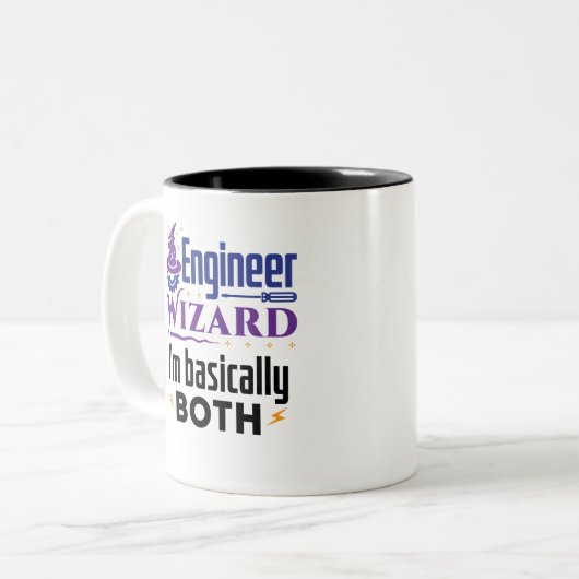Engineer Wizard I's im Grunde beide Zweifarbige Tasse (Vorderseite Links)