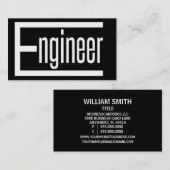 Engineer Word Business Card Visitenkarte (Vorne/Hinten)