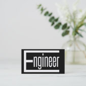 Engineer Word Business Card Visitenkarte (Stehend Vorderseite)