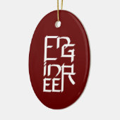 Engineer-Zeichen Keramik Ornament (Links)