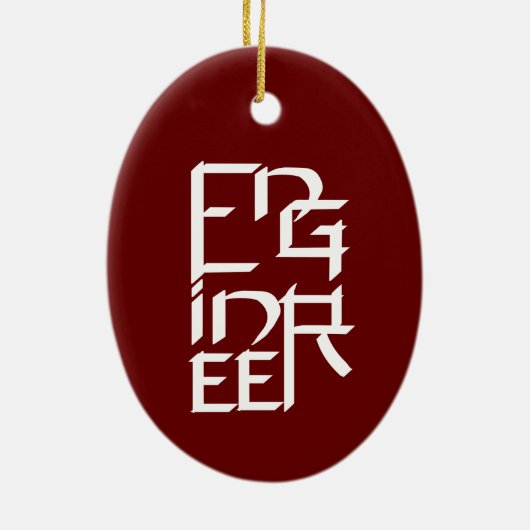 Engineer-Zeichen Keramik Ornament (Hinten)