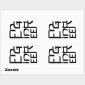 Engineer-Zeichen Rechteckiger Aufkleber (Blatt)