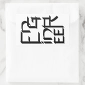 Engineer-Zeichen Rechteckiger Aufkleber (Tasche)