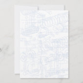 Engineering Abschluss Engineer Grad Moderner Entwu Einladung (Rückseite)