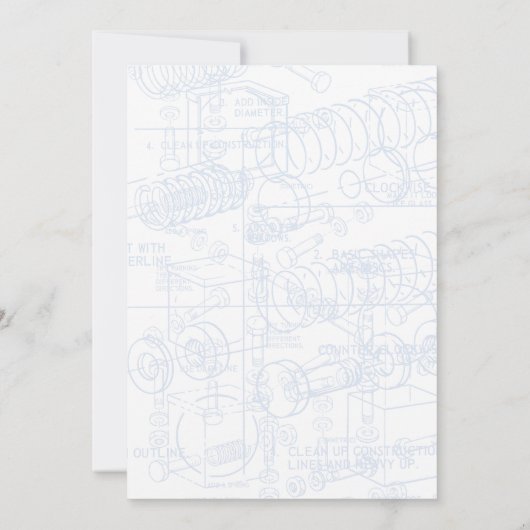 Engineering Abschluss Engineer Grad Moderner Entwu Einladung (Rückseite)