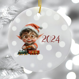 Engineering Baby Christmas Elf Keramik Ornament