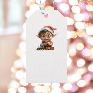 Engineering Baby Christmas Elf White Gift Tags Geschenkanhänger