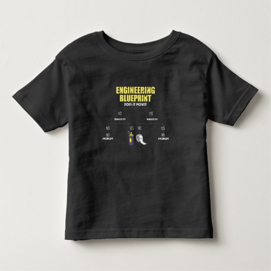 Engineering Blueprint Duct Tape Engineers Kleinkind T-shirt (Vorderseite)