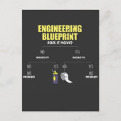 Engineering Blueprint Duct Tape Engineers Postkarte (Vorderseite)