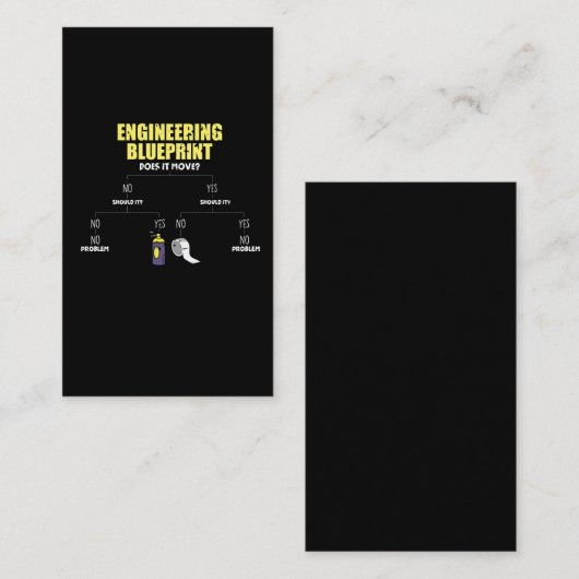 Engineering Blueprint Duct Tape Engineers Visitenkarte (Vorne/Hinten)