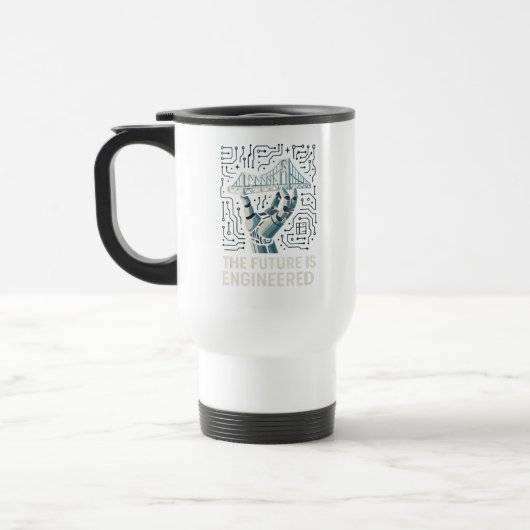 "Engineering Blueprint Tasse - Geometrisches Desig (Links)