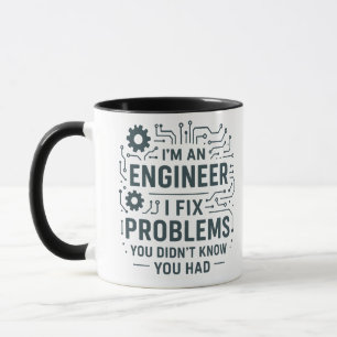 "Engineering Blueprint Tasse - Geometrisches Desig