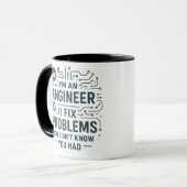 "Engineering Blueprint Tasse - Geometrisches Desig (Vorderseite Links)