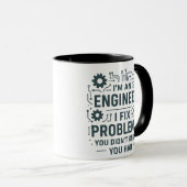 "Engineering Blueprint Tasse - Geometrisches Desig (VorderseiteRechts)