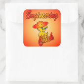 Engineering Chick #5 Quadratischer Aufkleber (Tasche)
