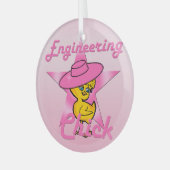 Engineering Chick #8 Ornament Aus Glas (Vorderseite links)