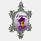 Engineering Chick #9 Schneeflocken Zinn-Ornament (Links)