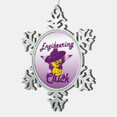 Engineering Chick #9 Schneeflocken Zinn-Ornament (Rechts)
