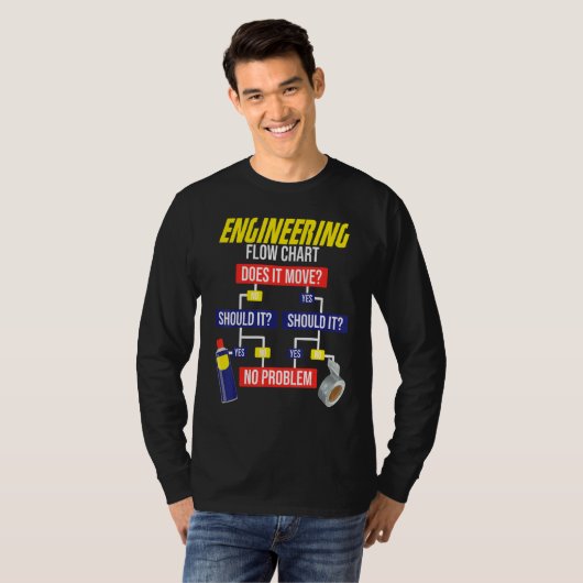Engineering Flow Chart Chemical Engineer T-Shirt (Vorne ganz)