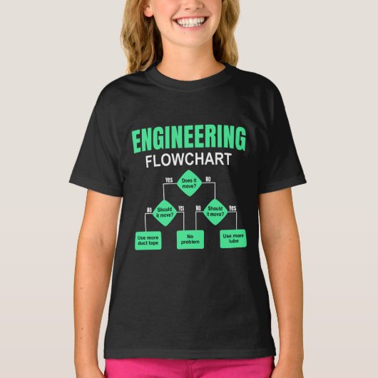 Engineering Flowchart Engineer Einladung T - Shirt (Vorderseite)