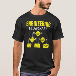 Engineering Flowchart Engineer Flussdiagramm T-Shirt