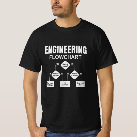 Engineering Flowchart Engineer T-Shirt (Vorderseite)
