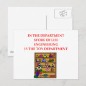 ENGINEERING-Geschenke Postkarte (Vorne/Hinten)