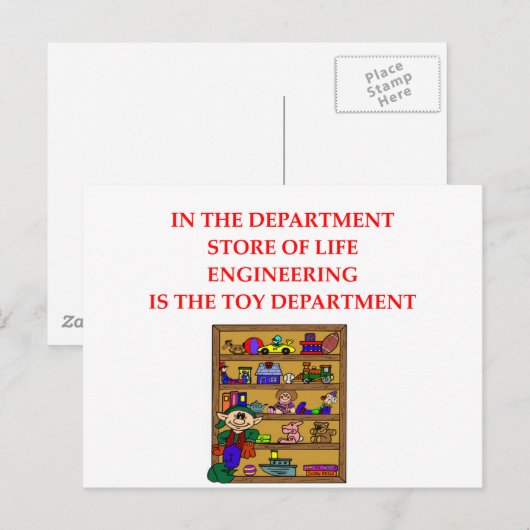 ENGINEERING-Geschenke Postkarte (Vorne/Hinten)