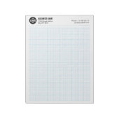 Engineering Grid with Logo and Business Informatio Notizblock (Rotiert)