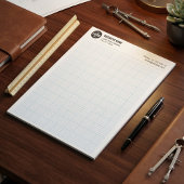 Engineering Grid with Logo and Business Informatio Notizblock