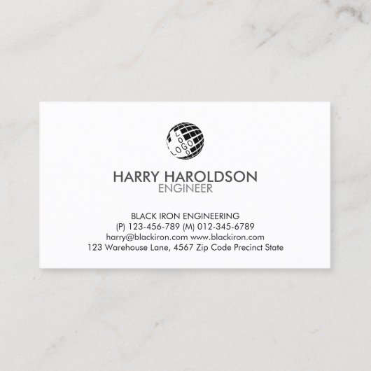 Engineering-Hardware Visitenkarte (Rückseite)