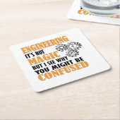 Engineering - I See Why You Might Be Confused Rechteckiger Pappuntersetzer (angewinkelt)